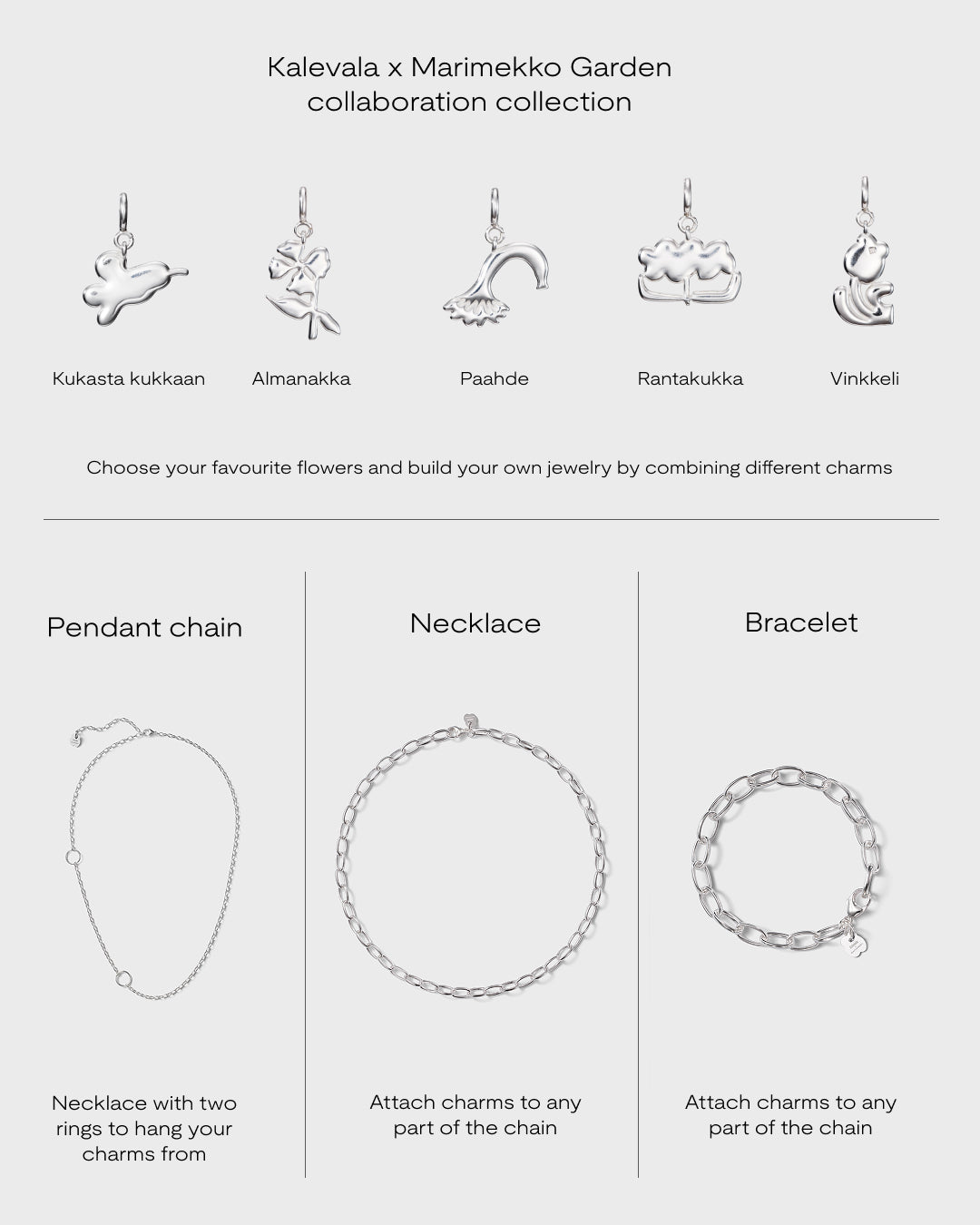 Kalevala x Marimekko Garden Almanakka charm