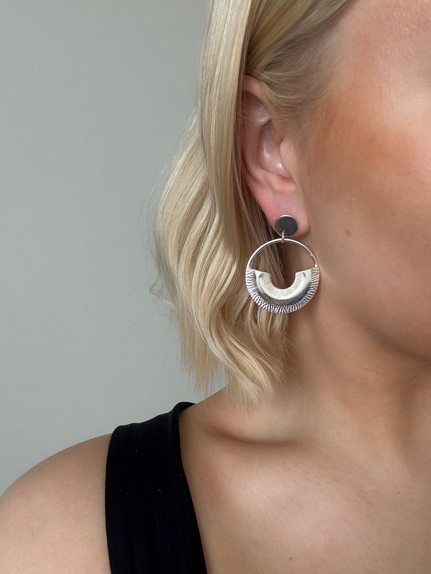 Arcs Earrings silver