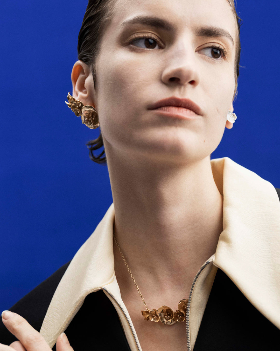 Kesäyön ruusu -korvakorut isot pronssi