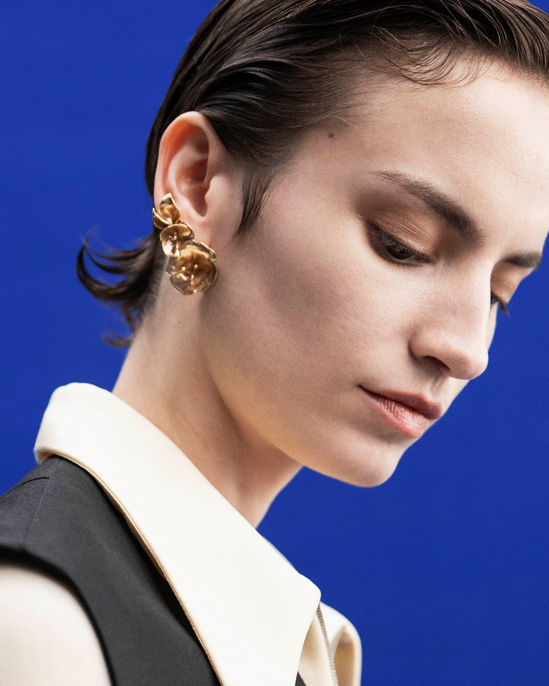 Kesäyön ruusu -korvakorut isot pronssi