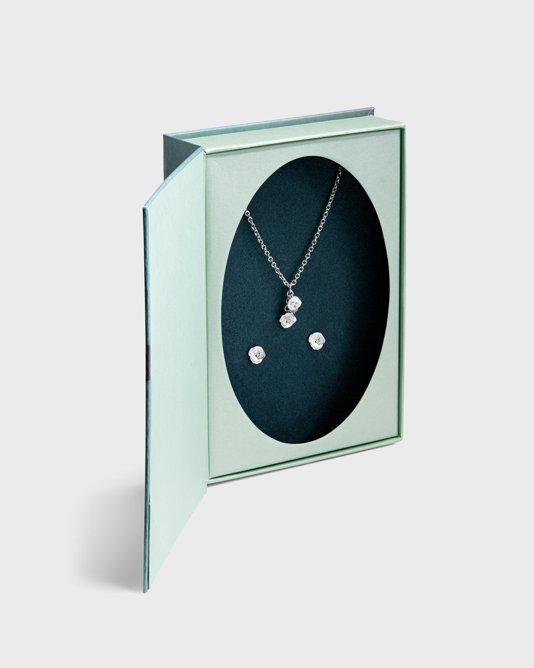 Kesäyön ruusu -lahjasetti hopea