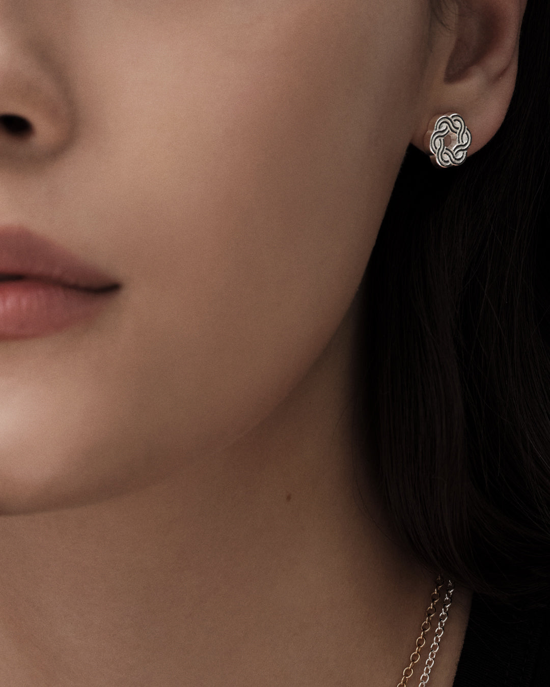 The Maiden of the North Miniature Earrings Silver