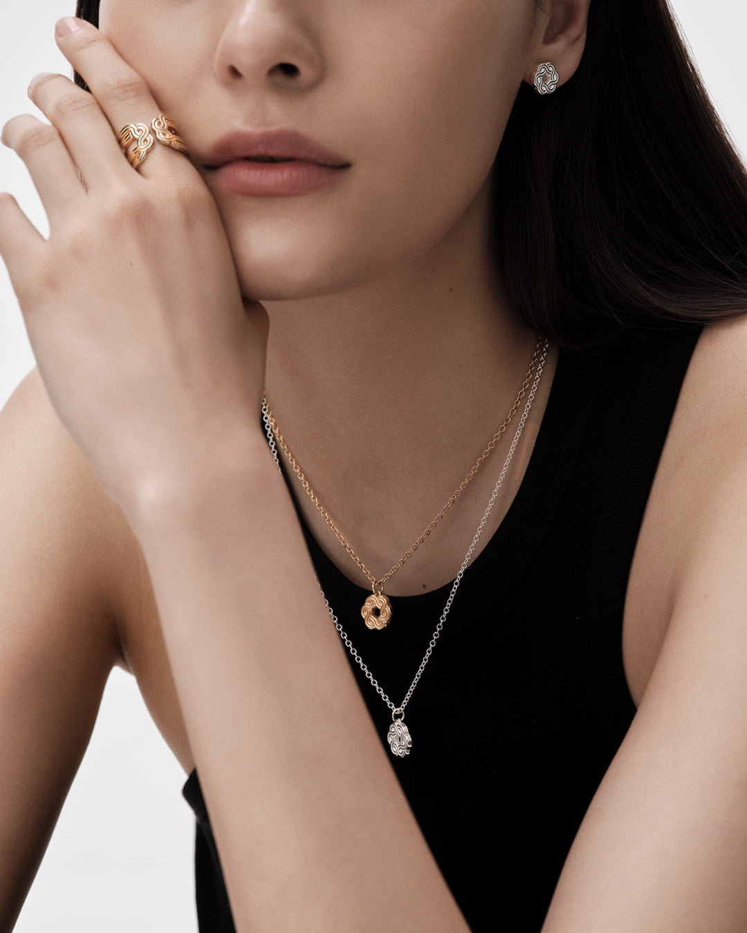 Louhetar-korvakorut hopea mini