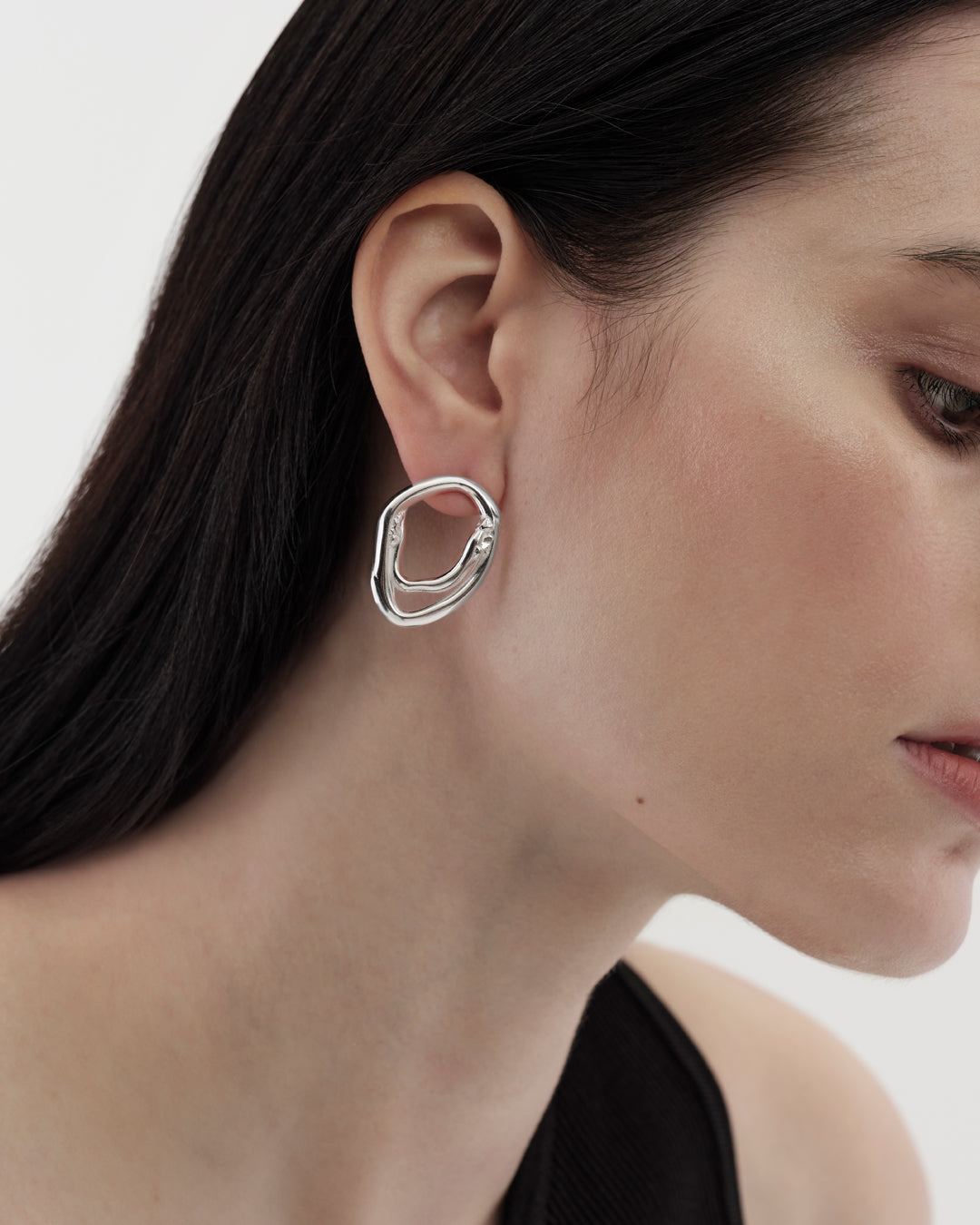 Männyt ピアス ラージ シルバー