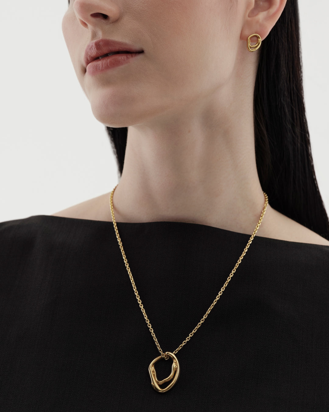 Männyt スタッドピアス ブロンズ