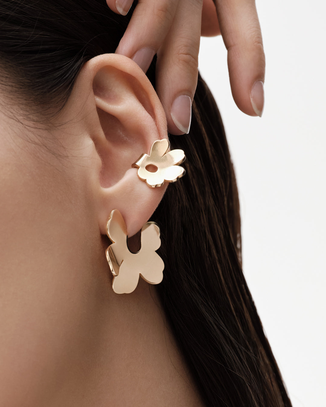 Unikko スモールピアス ブロンズ