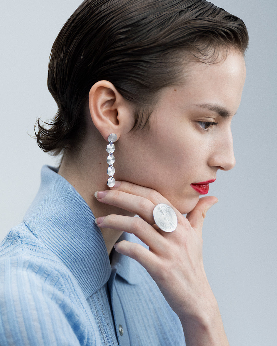 Kosmos earrings 3 parts silver