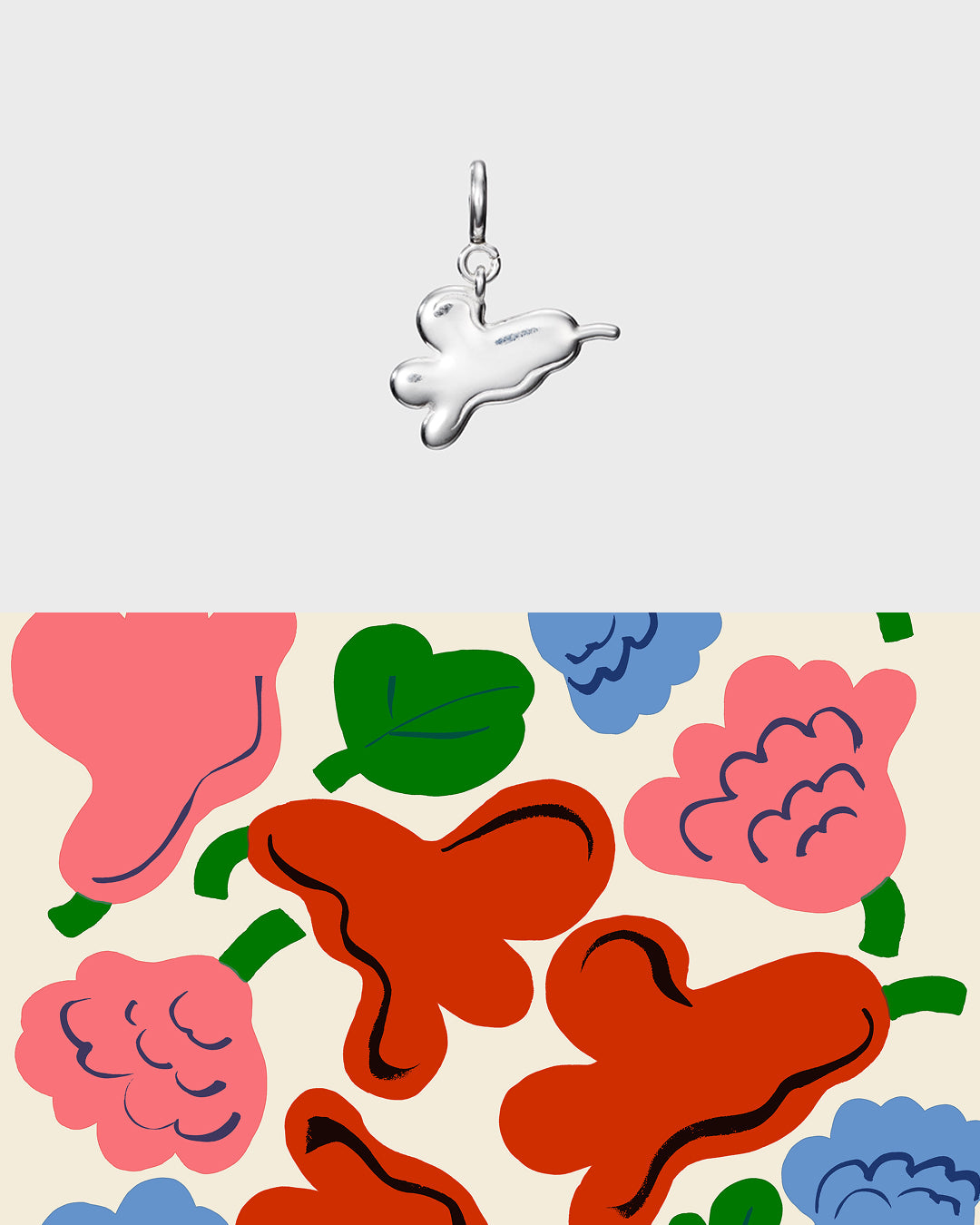 Kalevala x Marimekko Garden Kukasta kukkaan charm