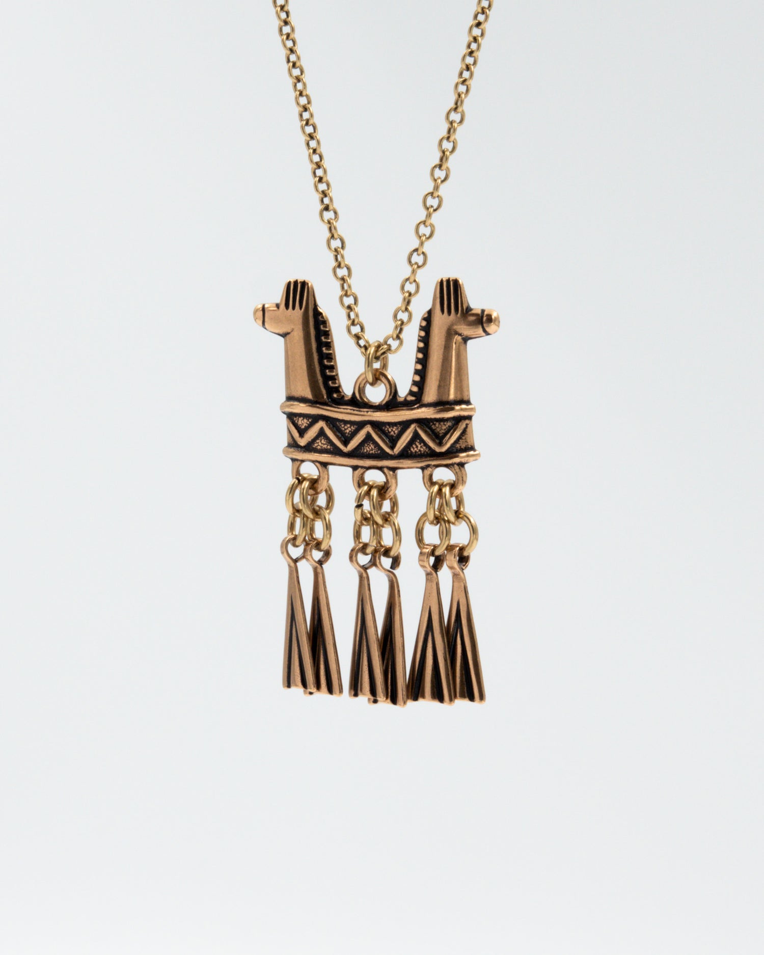 Preloved Kaksipäinen hevonen ペンダント 60cm ブロンズ