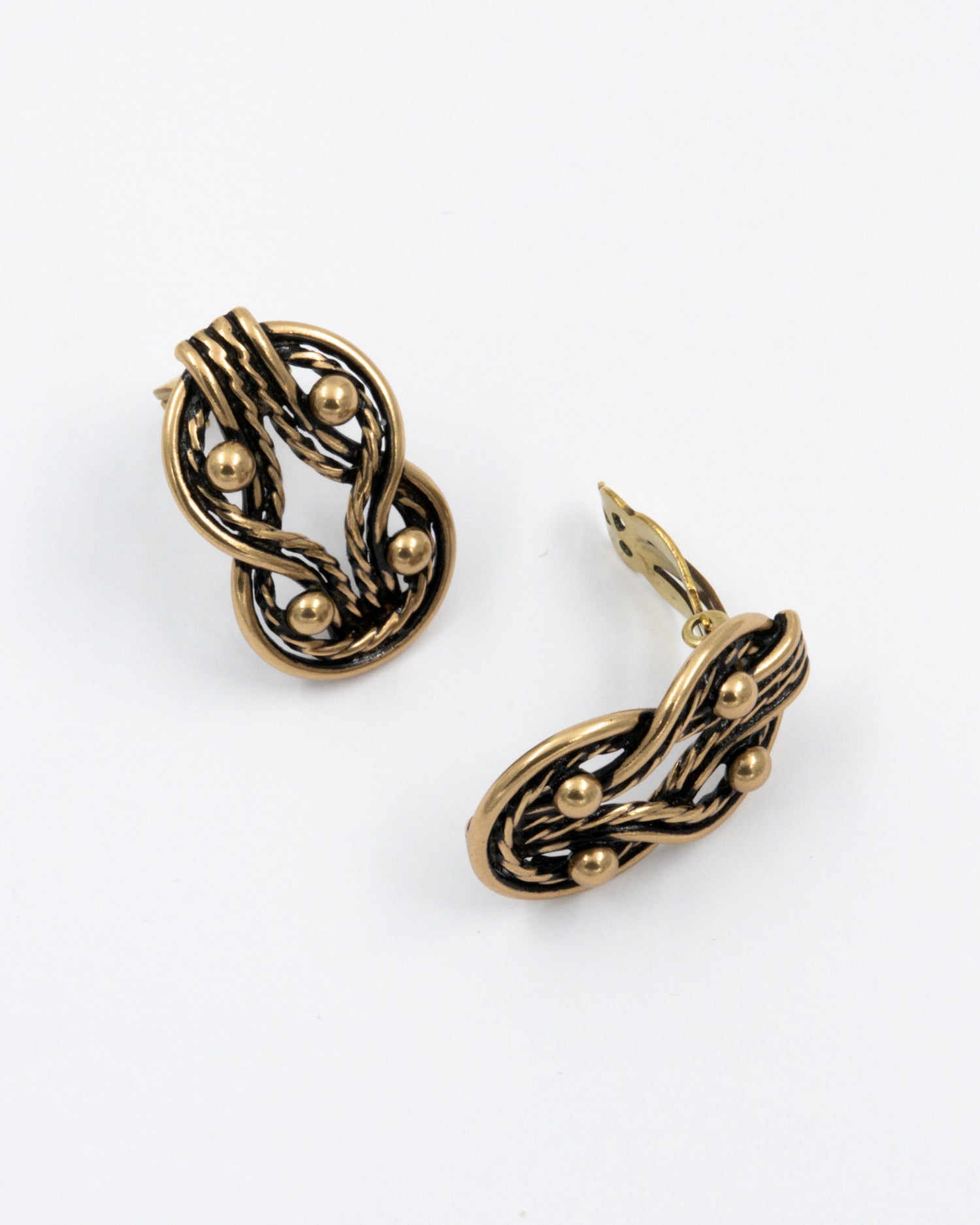 Preloved Teljänneito クリップオンイヤリング ブロンズ