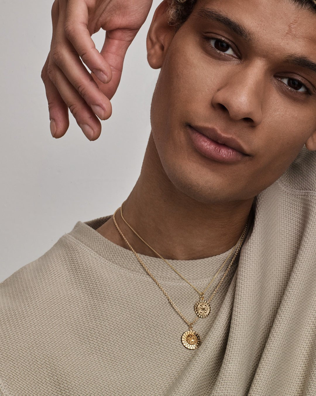 Amulet Charm Sun Lion 14k Gold