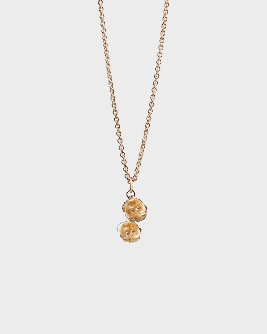 Summer Night Rose miniature pendant gold
