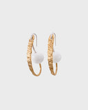 Itu earrings big silver gold-plated