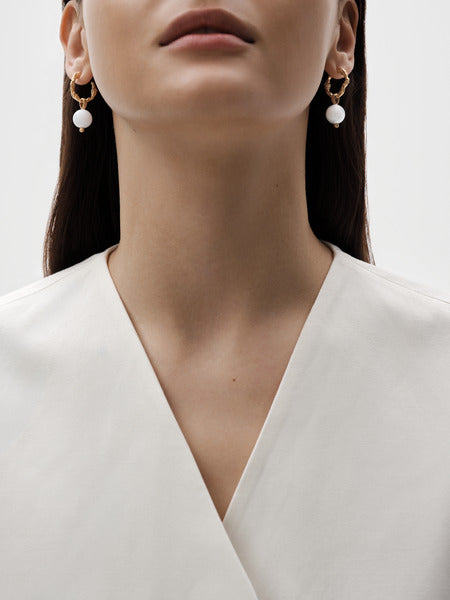 Itu ガラスパールピアス