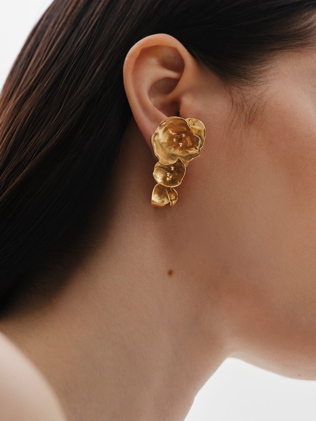 Summer Night Rose Earrings Big bronze