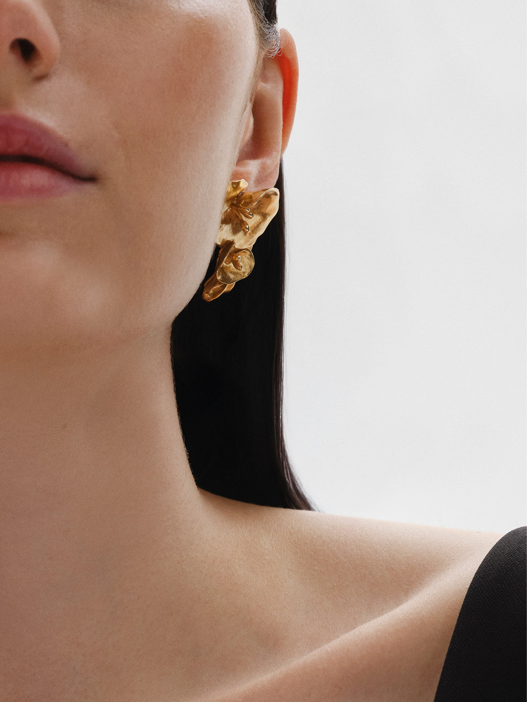Summer Night Rose Earrings Big bronze