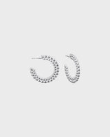 Valoisa single medium size hoop earring silver