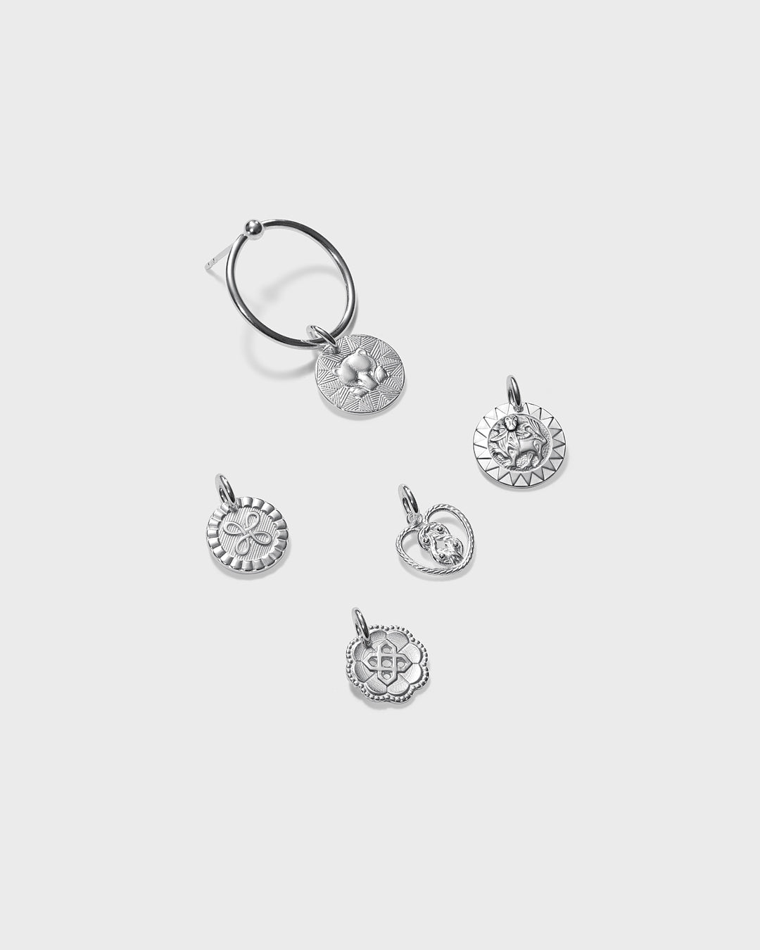 Amulet Mini Charm Sun Lion silver