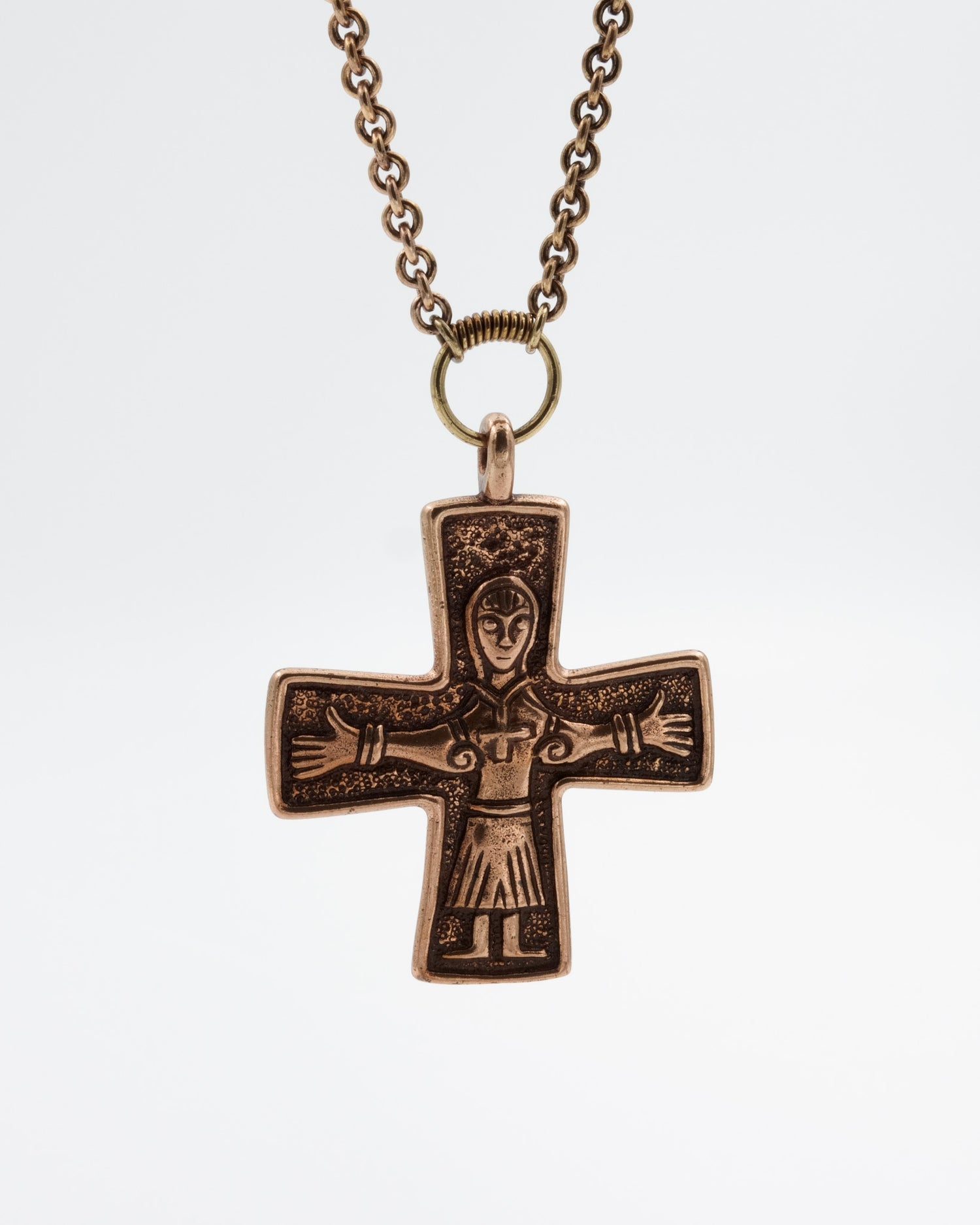 Pidetty Maarian risti 70 cm pronssi