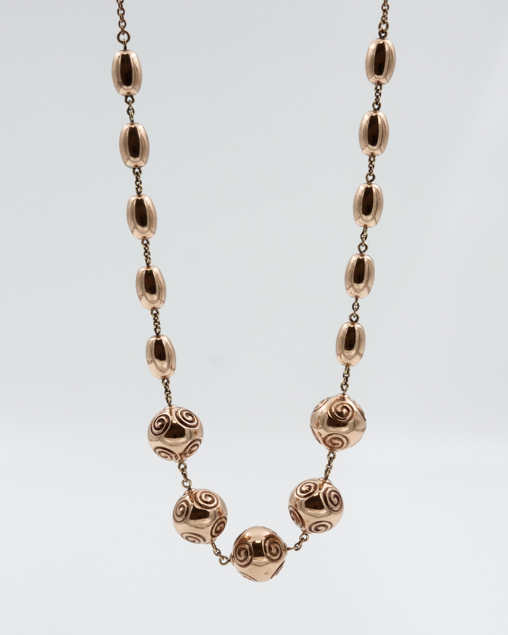 Preloved Halikko spiral beads ネックレス 70cm ブロンズ – Kalevala