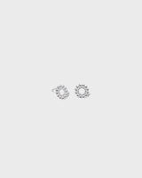 Circle of Light Stud Earrings silver
